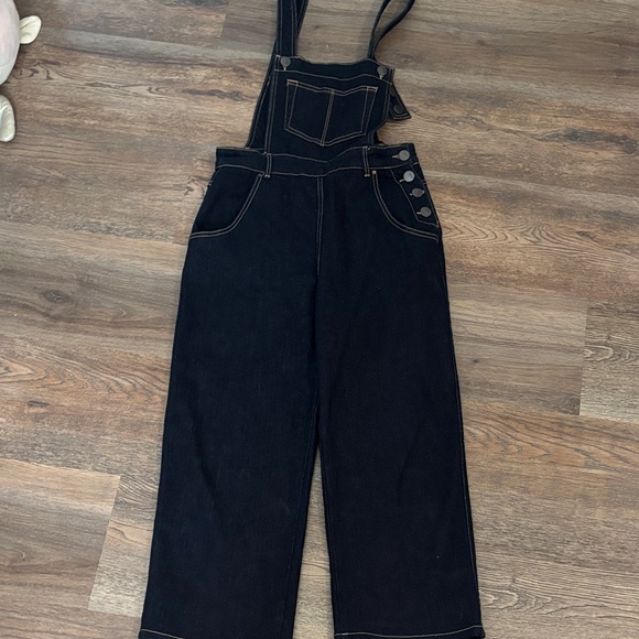 Hell Bunny Vixen Denim - Hell Bunny dark Denim Women's Overalls